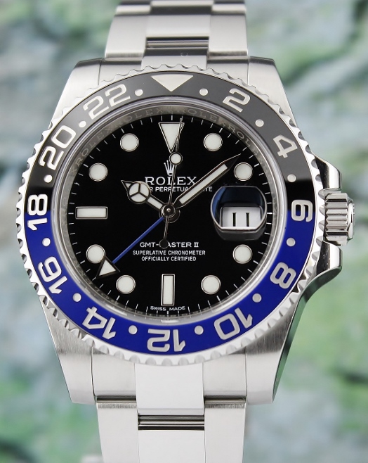 (image for) A LIKE NEW ROLEX CERAMIC OYSTER PERPETUAL DATE / GMT 116710 BLNR